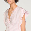 Danna Floral Jacquard Crop Top Pink