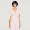 Danna Floral Jacquard Crop Top Pink