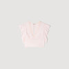 Danna Floral Jacquard Crop Top Pink