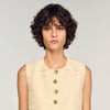 Pleated Crop Top Vanilla