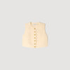 Kinsley Pleated Crop Top Vanilla