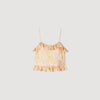 Provencal Flower Print Crop Top Pink / Green