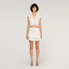 Nayana Guipure Lace Crop Top White