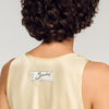 Nathalia Satin Top With Lace Trim Light Yellow