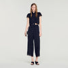 Hannah Paisley jacquard crop top Black