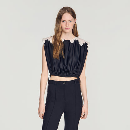 Poesie  Top Black / Ecru