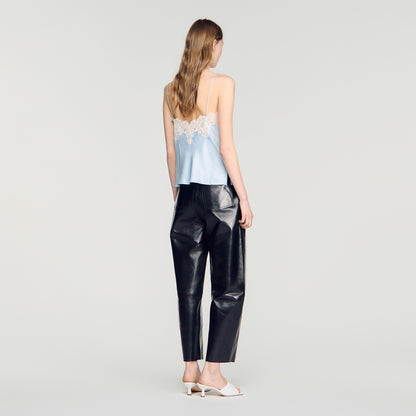 Plumeti  Top Blue / Ecru