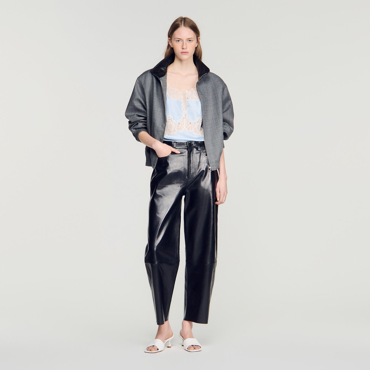 Plumeti  Top Blue / Ecru