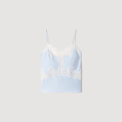 Plumeti  Top Blue / Ecru