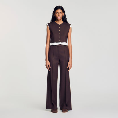 Andrews 2-in-1 wool crop top Light Brown