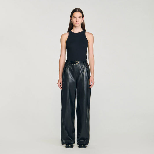 Basics Embroidered Vest Top Black