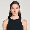 Basics Embroidered Vest Top Black