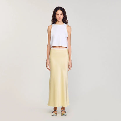 Tulum Beaded Crop Top Ecru