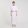 Limonade Cropped Pearl Bead T-Shirt White