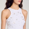 Oasis Beaded And Rhinestone Tank Top White
