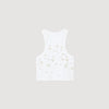 Oasis Beaded And Rhinestone Tank Top White