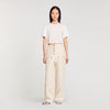 Beaded Cropped T-Shirt White