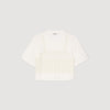 Beaded Cropped T-Shirt White
