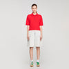 Polie Fancy Button Polo Shirt Red