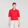Polie Fancy Button Polo Shirt Red