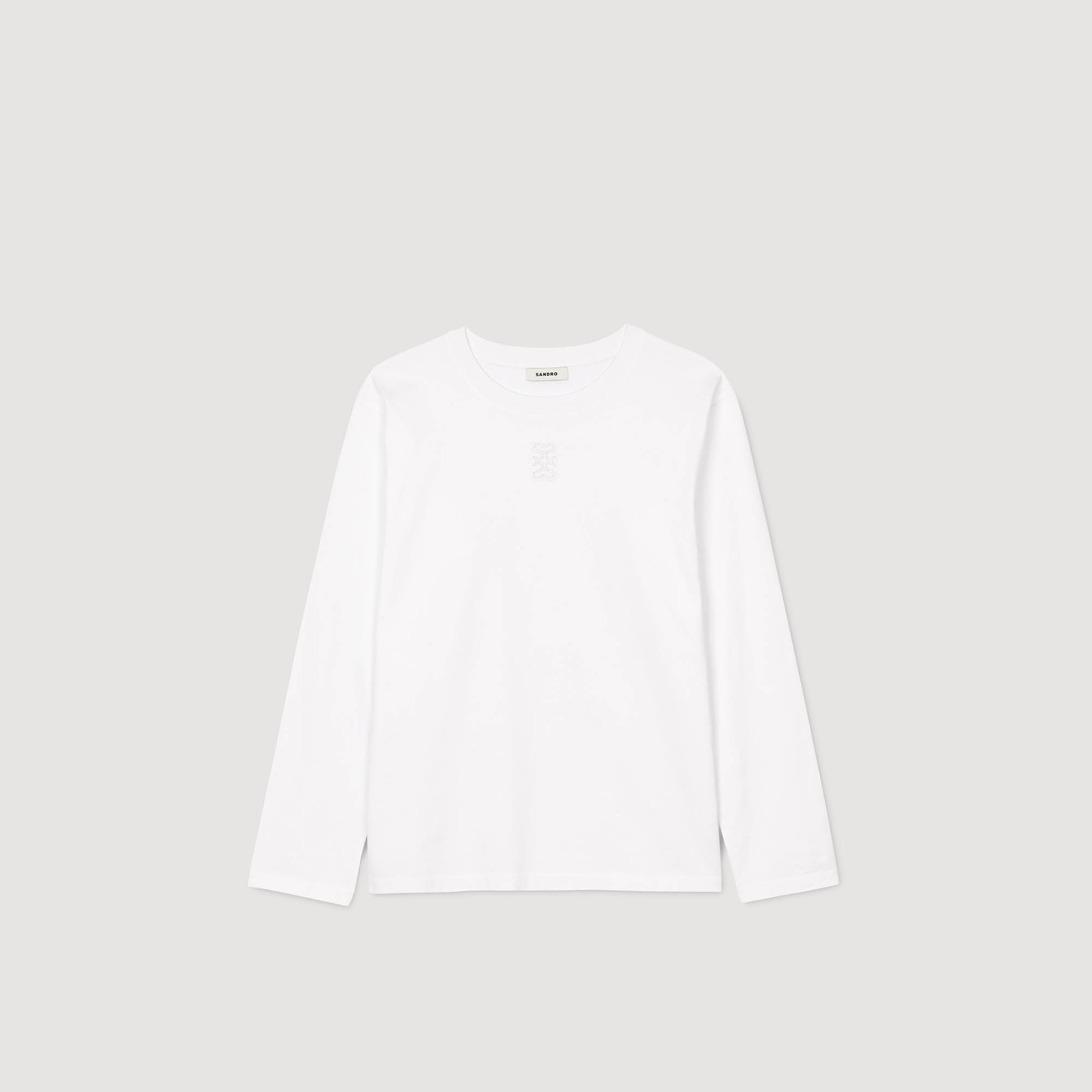 Ezrane T-Shirt With Embroidery White