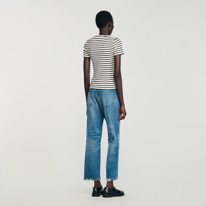 Summer Rhinestone Heart T-Shirt Ecru