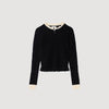 Eugenie Smocked T-Shirt Black / Ecru