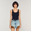 Isia Vest Top With Lace Detail Black