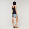 Isia Vest Top With Lace Detail Black