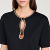 Azalee Rhinestone Cropped T-Shirt Black