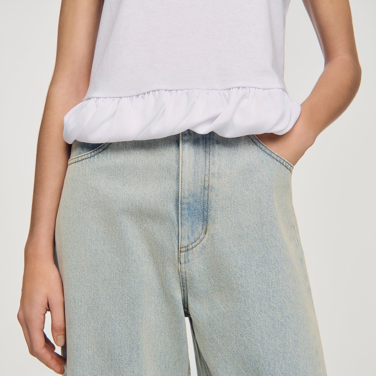 Ruffle Top White