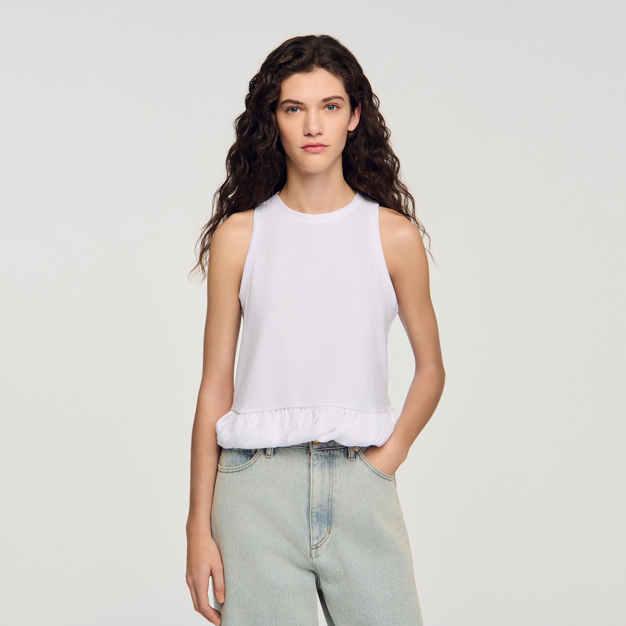 Ruffle Top White