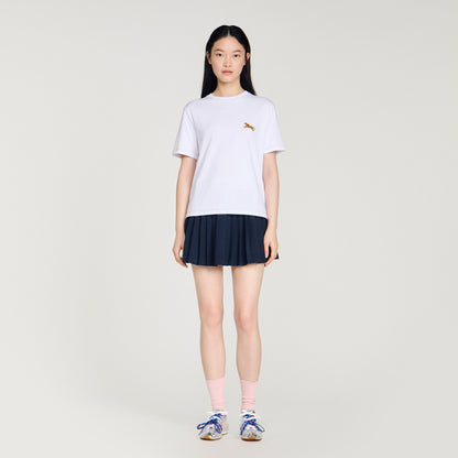 Maisie Horse Embroidery Cotton T-Shirt White