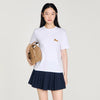 Maisie Horse Embroidery Cotton T-Shirt White