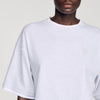 Thileo Embroidered Logo Cotton T-Shirt Grey