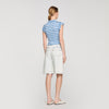 Cerise Check Smocked T-Shirt BLU / WHITE