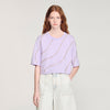 Strass Wave Rhinestone Cropped T-Shirt Mauve