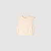 Noemi Cropped Cotton T-Shirt With Lace Ecru