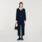 Sienne Double-Breasted Suit Jacket Navy Blue