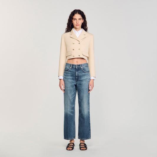 Cropped Jacket Sand