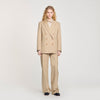 Double-Breasted Suit Jacket Sand