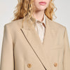 Double-Breasted Suit Jacket Sand