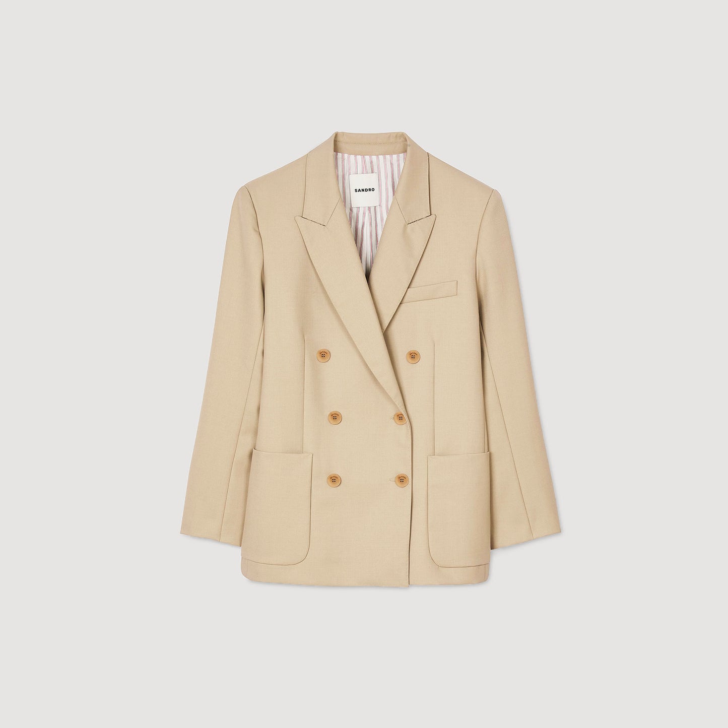Double-Breasted Suit Jacket Sand