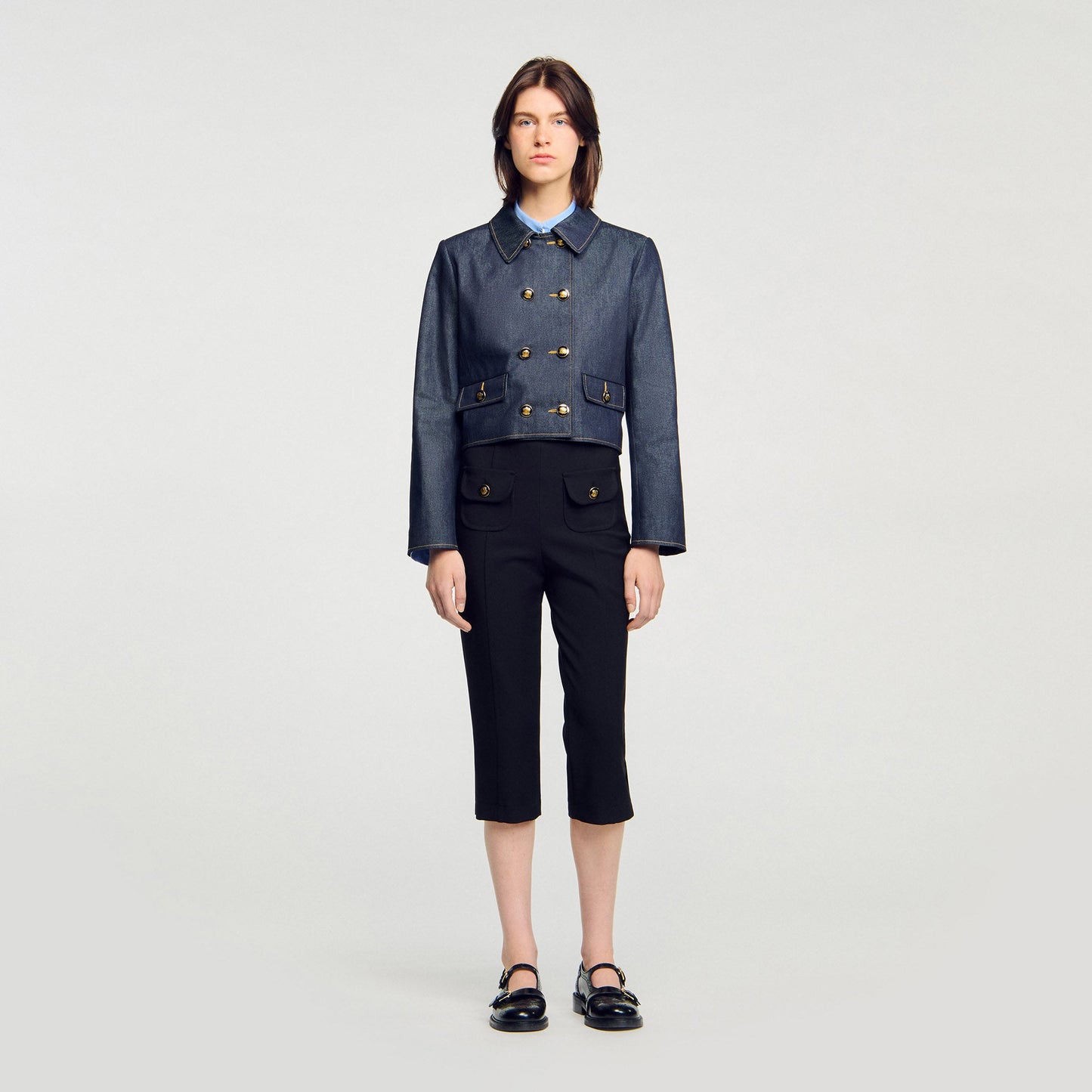 Vallie Denim Tailored Jacket Deep Blu