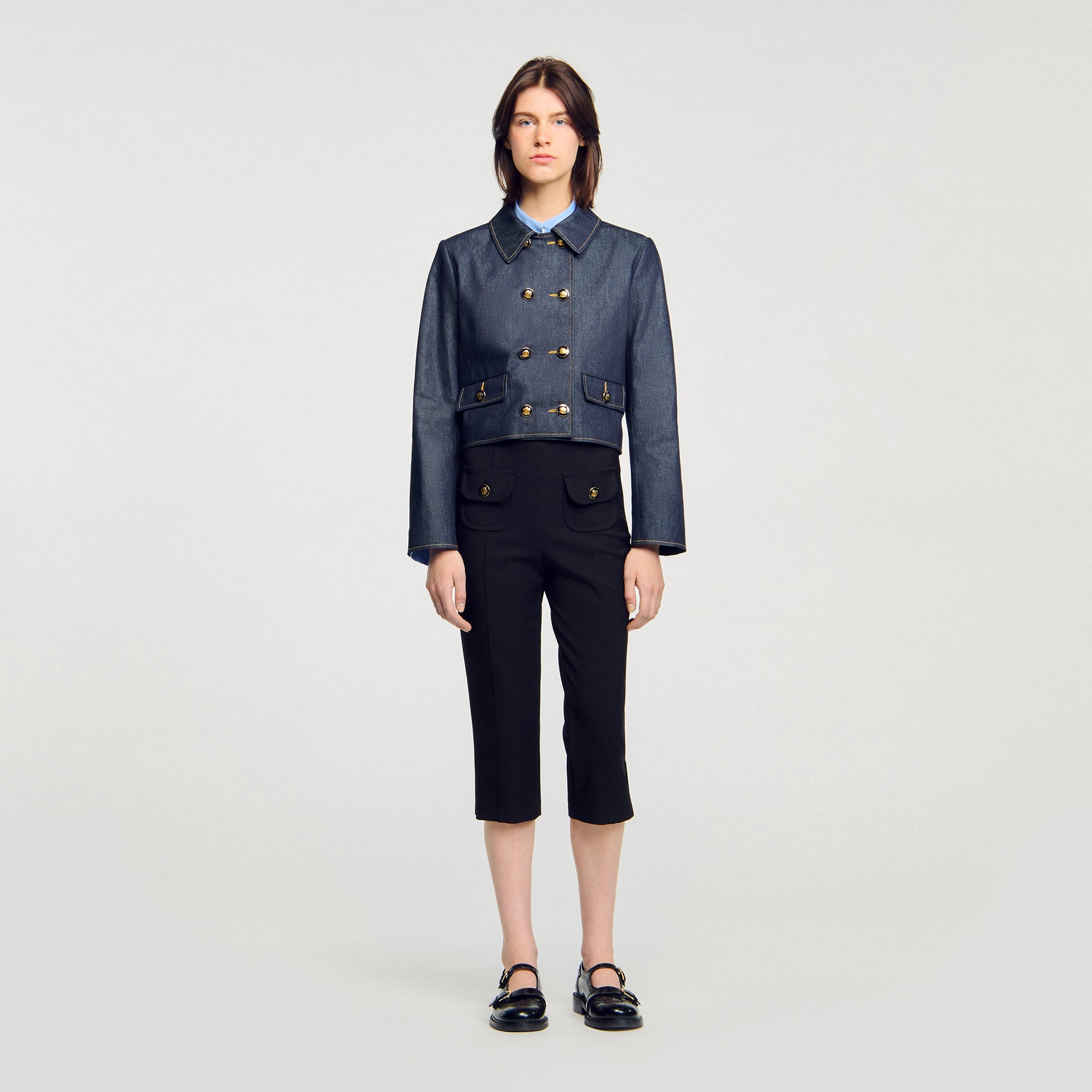Vallie Denim Tailored Jacket Deep Blu