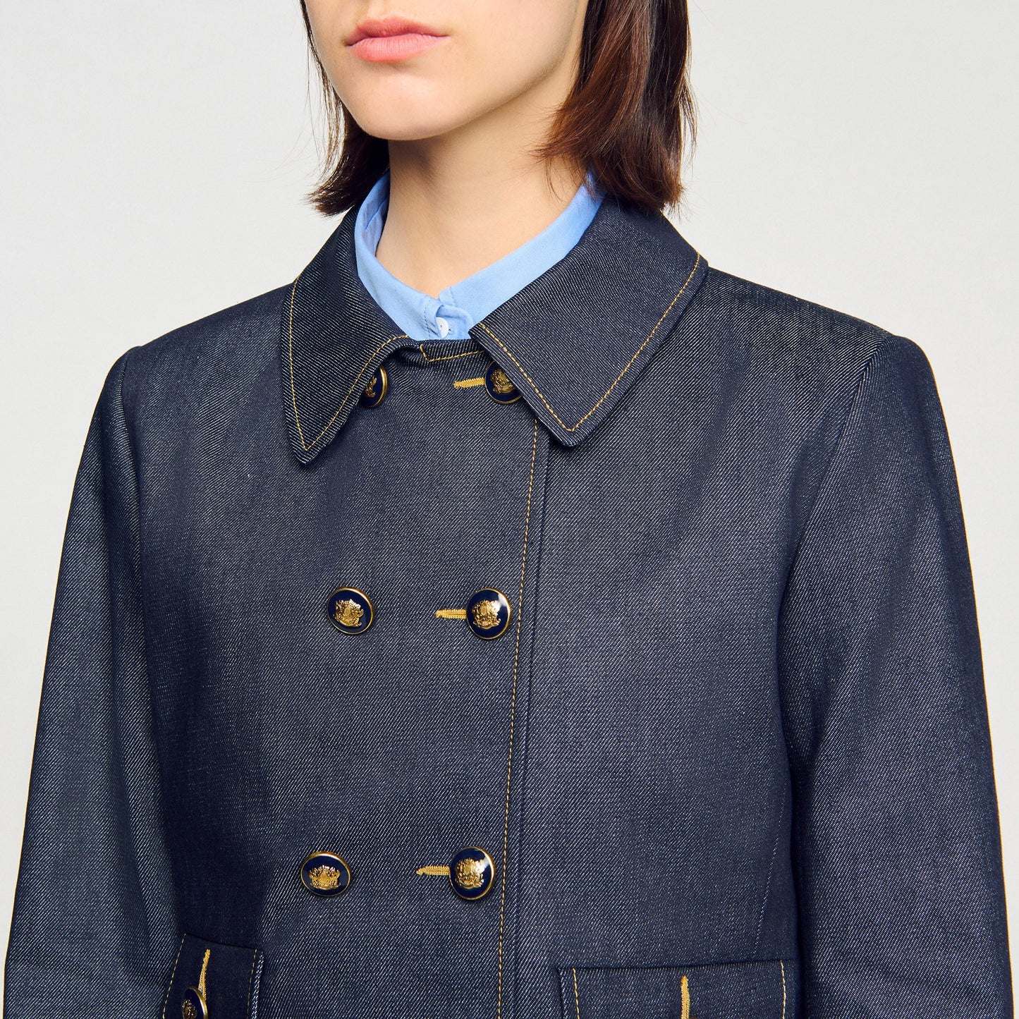 Vallie Denim Tailored Jacket Deep Blu