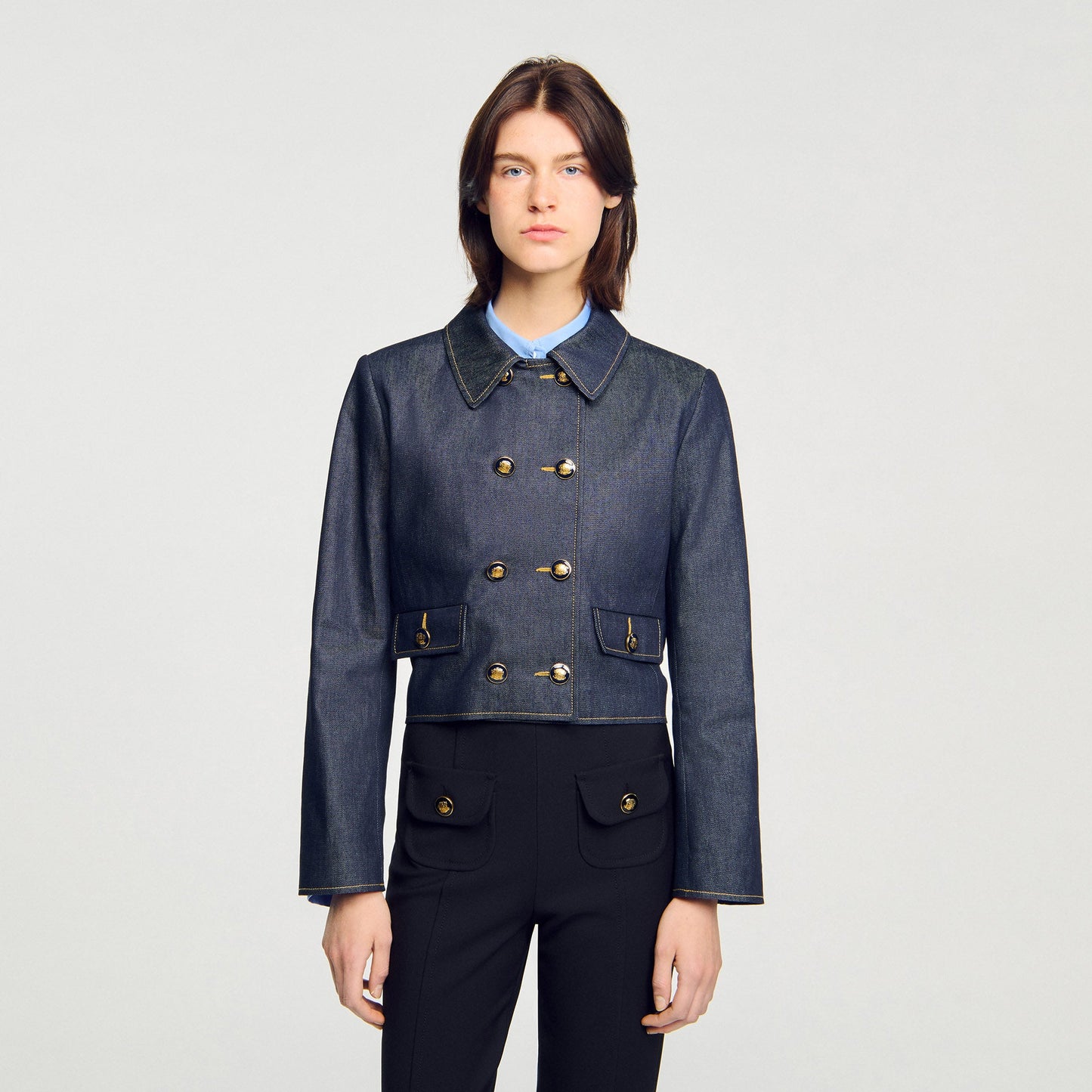 Vallie Denim Tailored Jacket Deep Blu