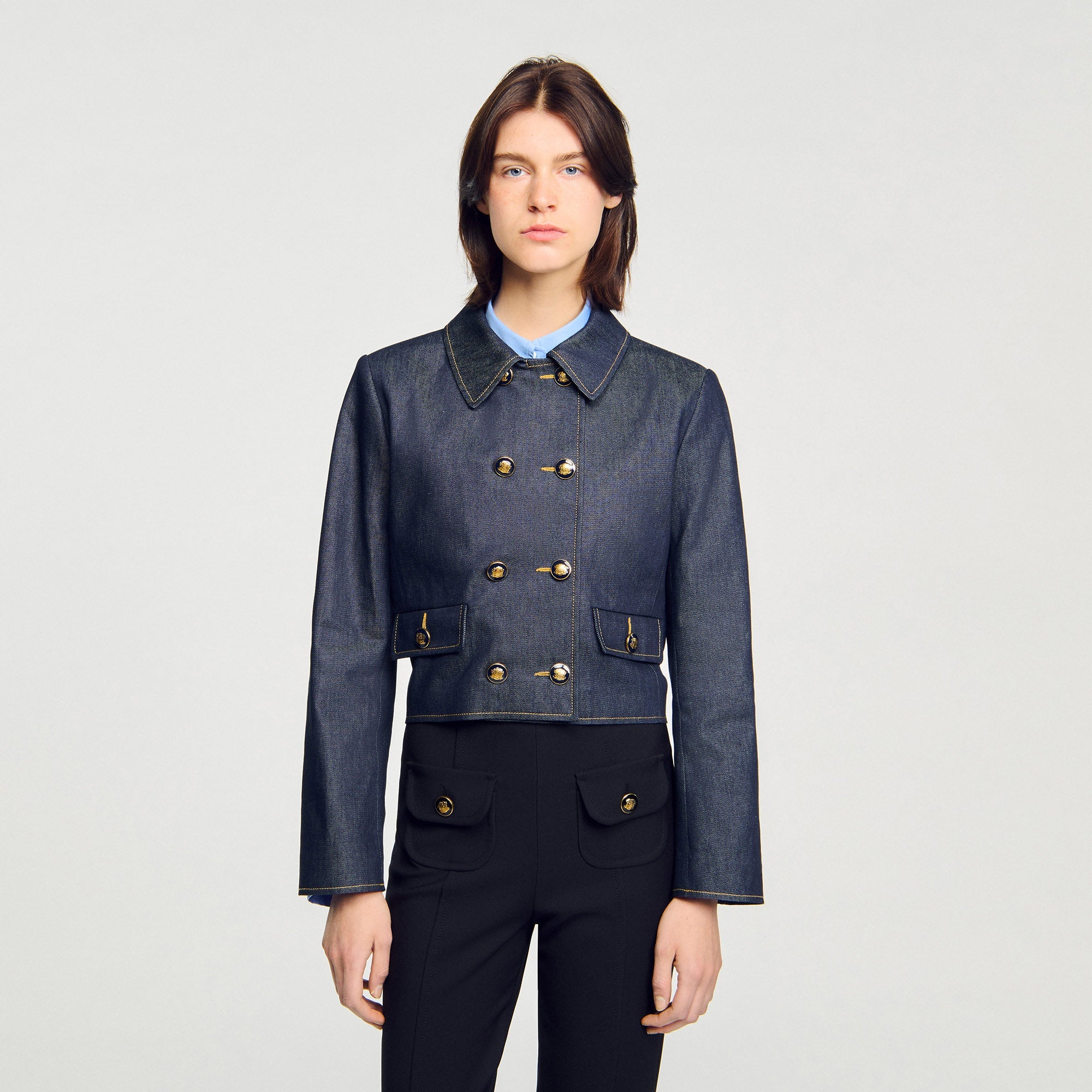 Vallie Denim Tailored Jacket Deep Blu