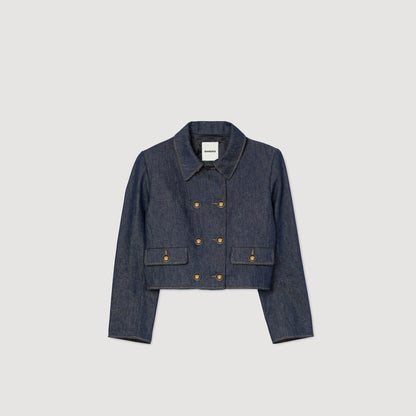 Vallie Denim Tailored Jacket Deep Blu