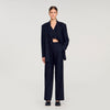 Pernelle Striped Rhinestone Suit Jacket Navy Blue